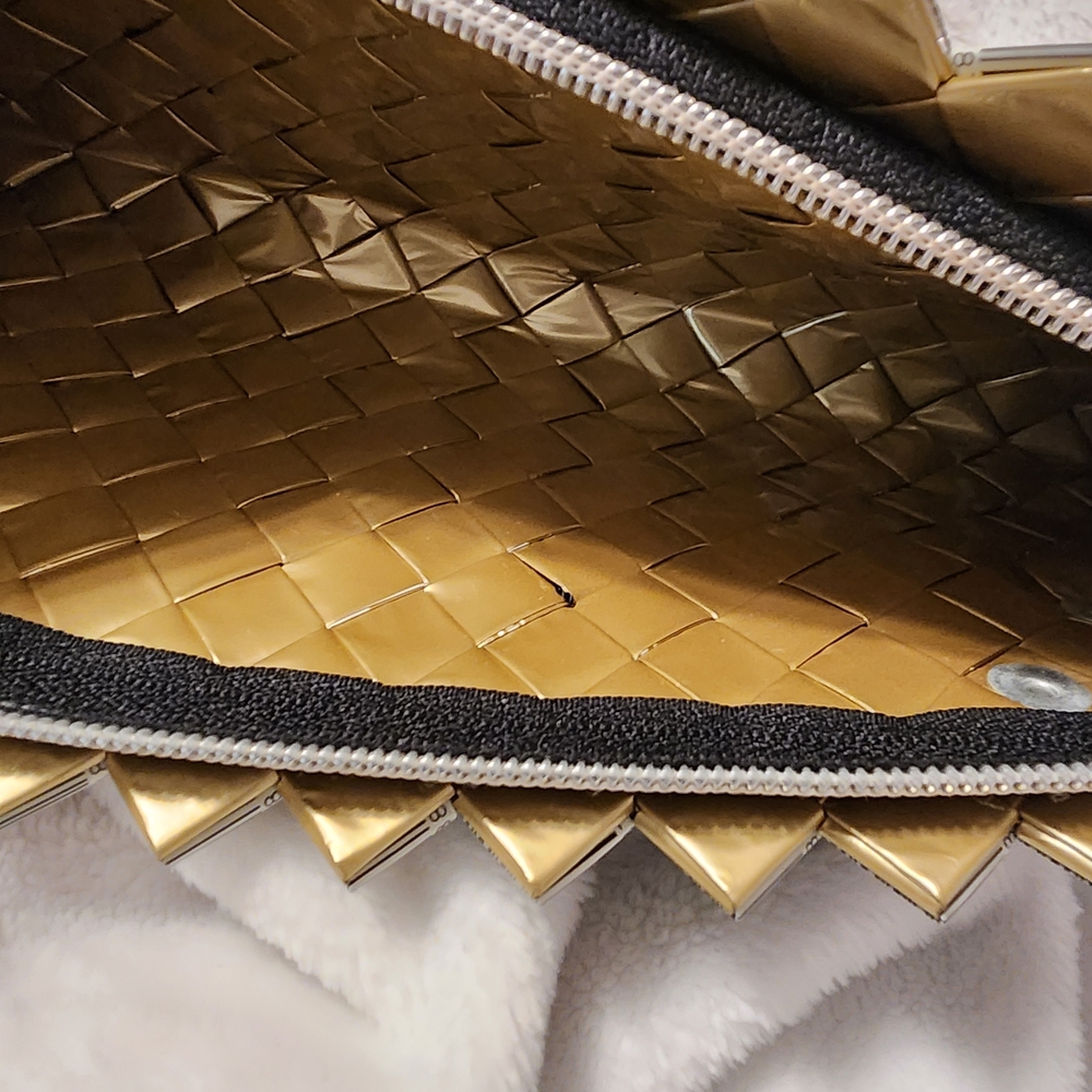 Nahui Ollin Barcode Pattern Candy Wrapper Clutch … - image 5